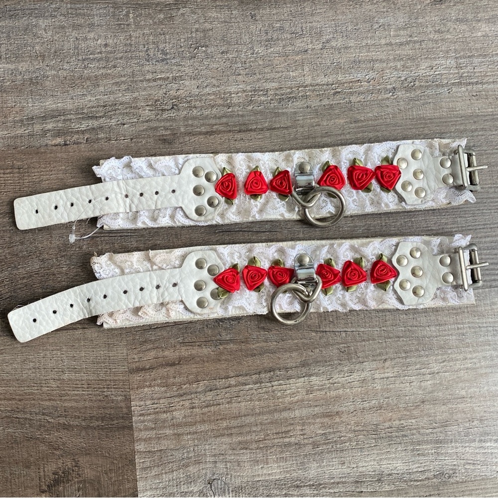 Monika Knutsson Never worn Leather/Lace Chokers .